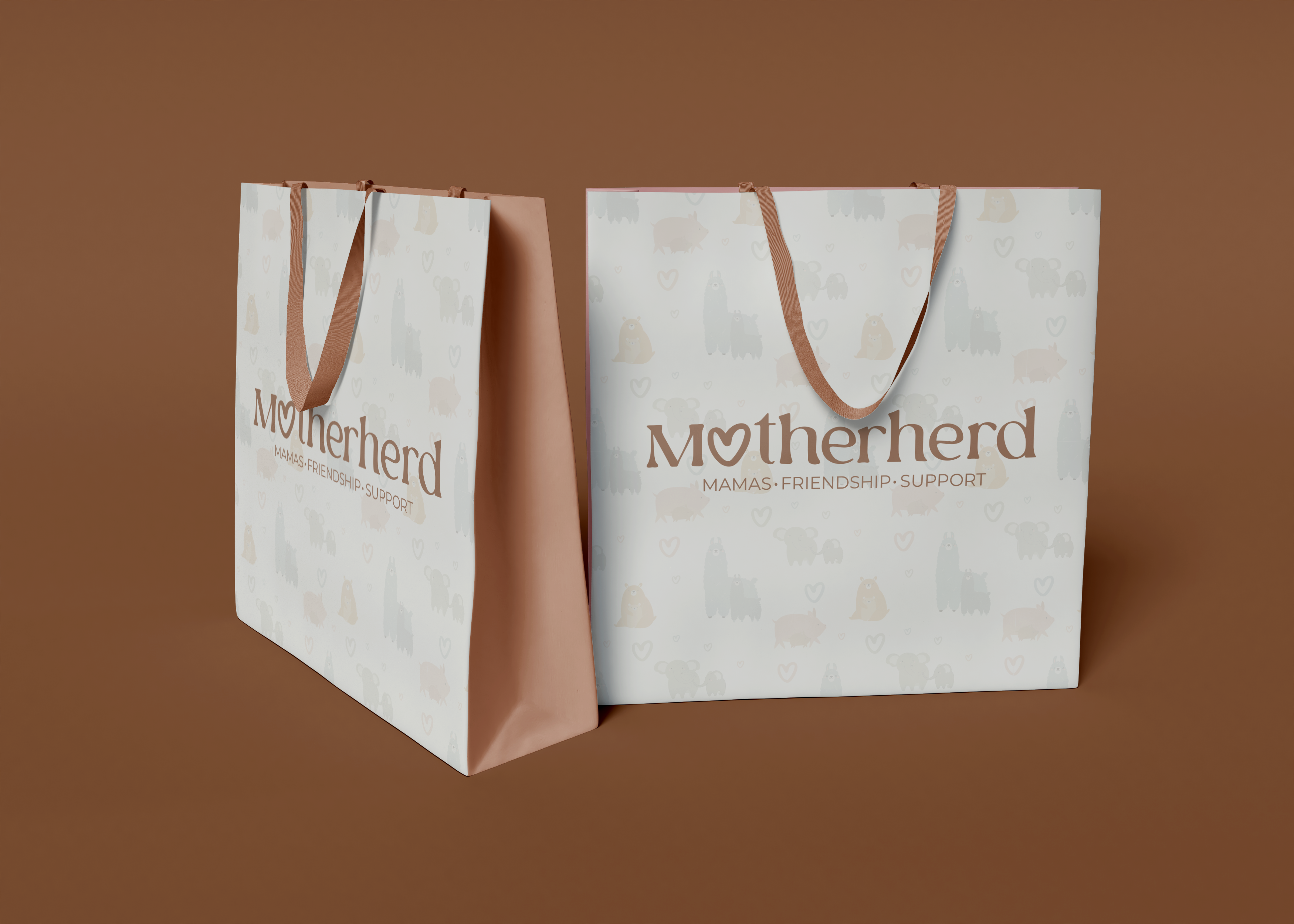 Motherherd branded bag mockup